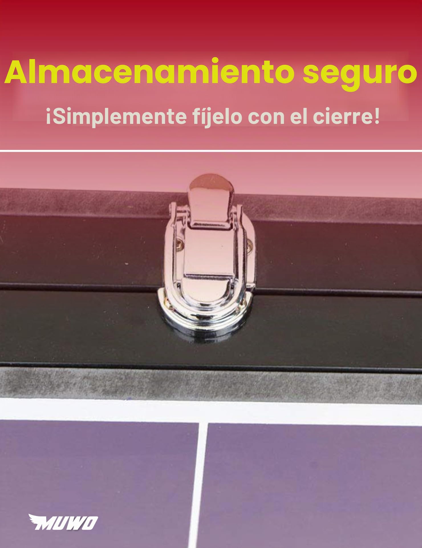 MUWO Mesa de ping pong plegable para interiores, estructura de acero resistente, compacta, con asa de transporte, 137 x 76 cm, incluye red, dos raquetas y pelota de ping pong