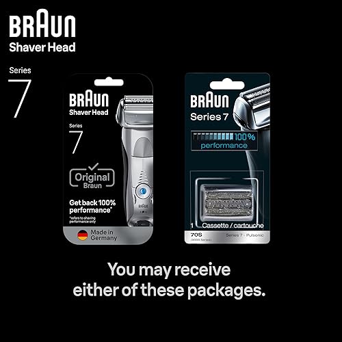 Vista 9 de Braun Series 7 70S Electric Shaver Head Replacement Cassette – Silver