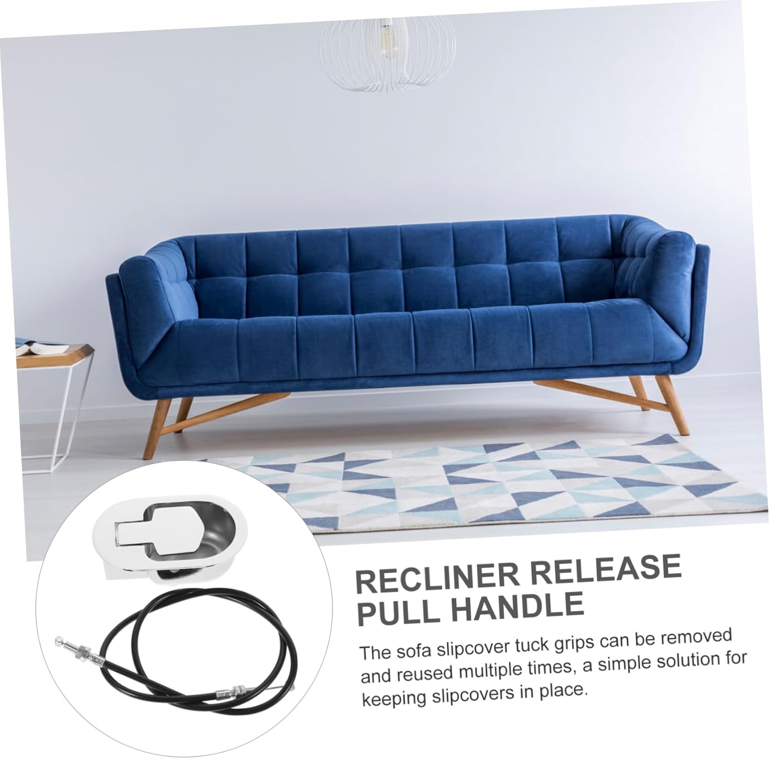 Ciieeo 5pcs Recliner Release Pull Handle Replacement Parts with Cable for Sofa and Easy to Install Heavy-Duty