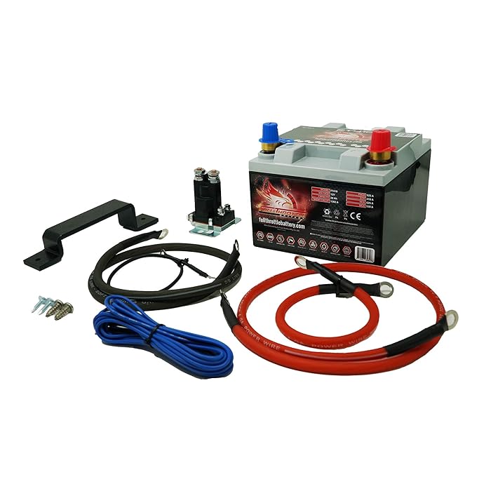 Buy Polaris RZR 2nd Battery Kit, UTV Stereo Second Battery Kit w/Full