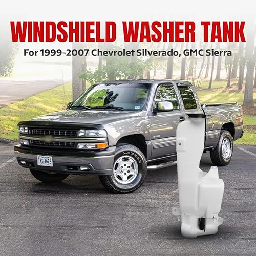 Miniatura 2 de Nuevo tanque de lavado de parabrisas para Chevrolet Silverado 1999-2007, GMC Sierra, con bomba y sensor de nivel de líquido GM1288155 12487670