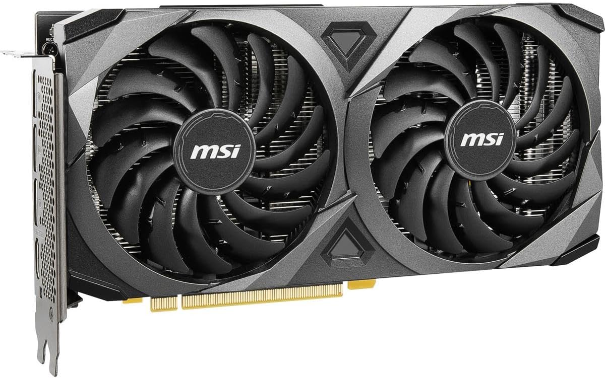 MSI Gaming GeForce RTX 3060 8GB GDRR6 Boost Clock: 1807 MHz 128-Bit HDMI/DP PCIe 4 Torx Twin Fan Ampere OC Graphics Card (RTX 3060 Ventus 2X 8G OC)