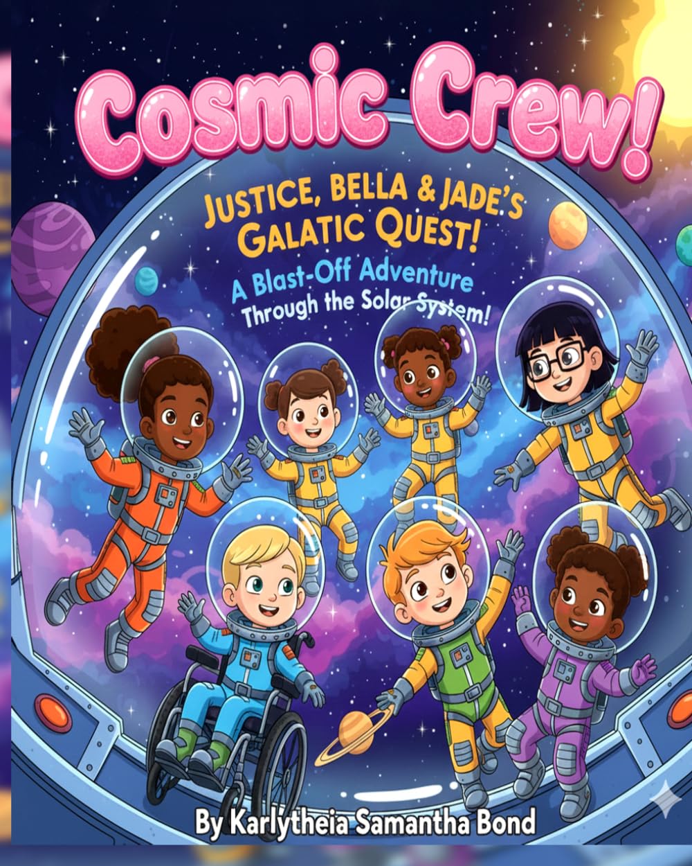 Cosmic Crew Coloring Book: A Fun Space Adventure Coloring Book for Kids Featuring Cute Cosmic Characters, Planets, and Imaginative Scenes