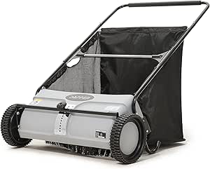 26-Inch Push Lawn Sweeper with 7 cu. ft. Hopper and Dual Spinning Brushes