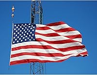 Vista 7 de SYII Bandera estadounidense de 15x25 pies resistente para exteriores, bandera de lujo con estrellas bordadas y cabo con doble puntada, rayas