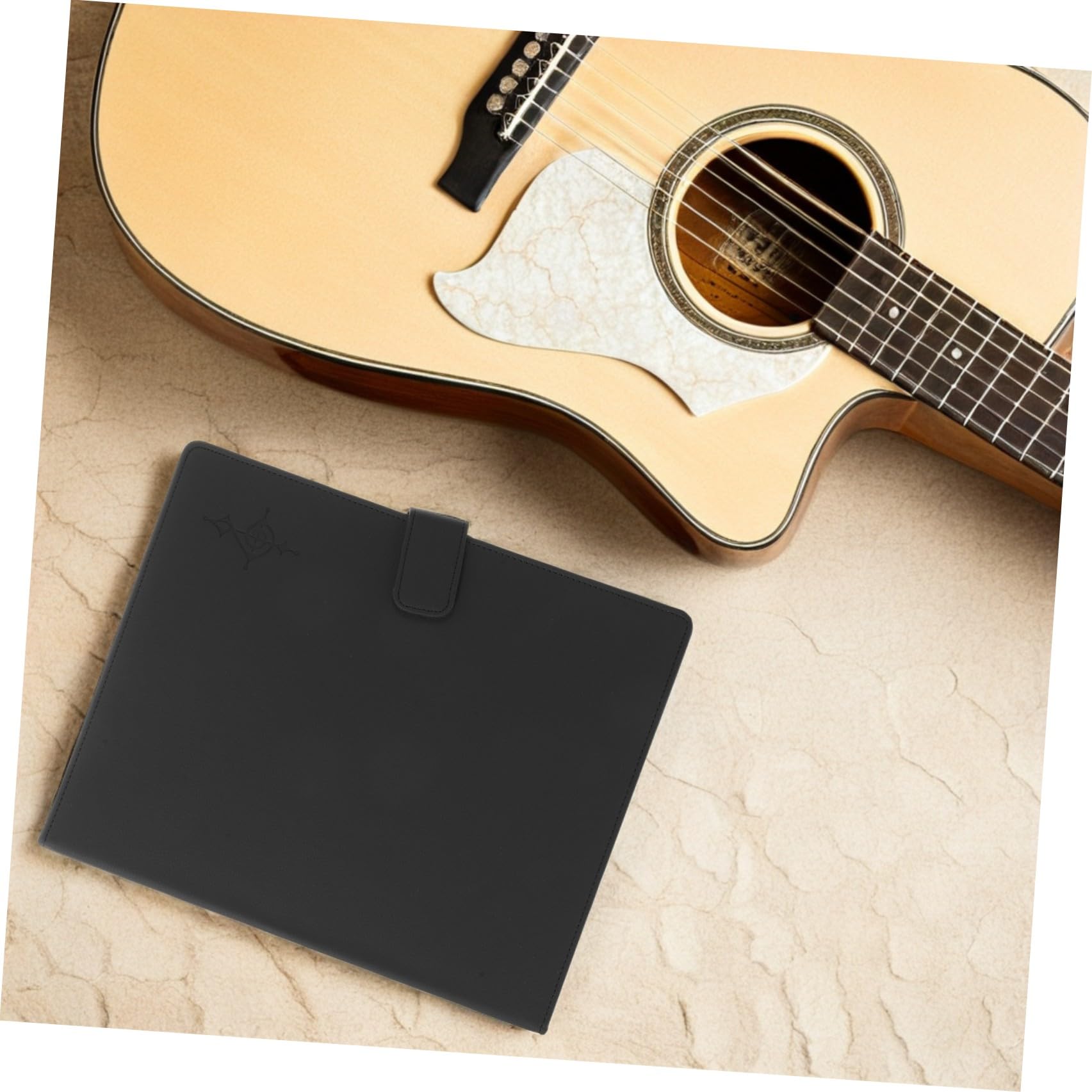 PU Leather Music Sheet Folder Organizer with Pages Magnetic Closure Elastic Strap And Corner Pocket Versatile Choir Binder for Piano Guitar And Orchestra Performance