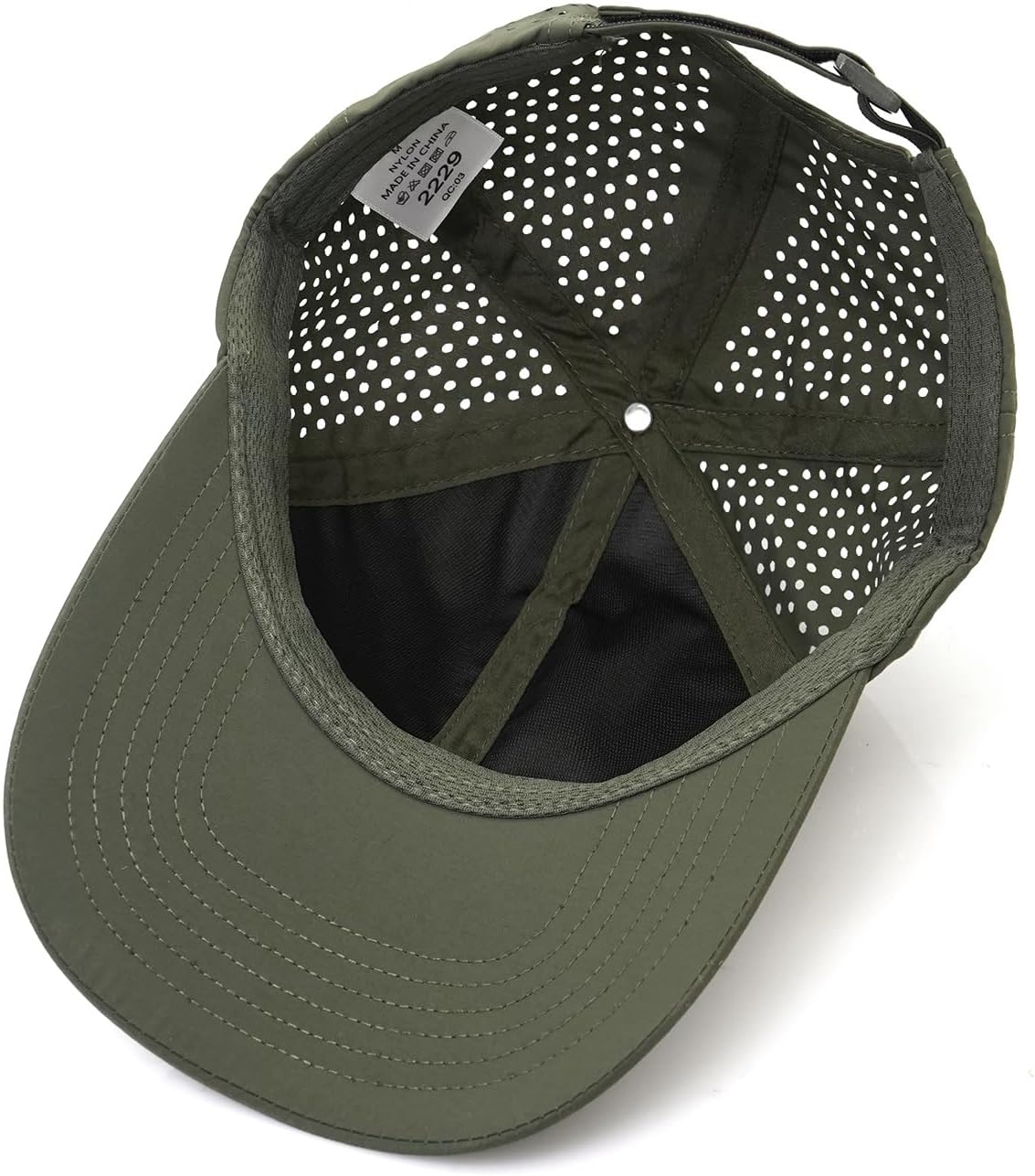 Quick Dry Baseball Cap Curved Brim Hat Laser Cut Mesh-Back Cap - Image 5