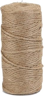 Qinlu-Natural Jute Twine 100m/roll Hemp Rope Jute Twine Burlap String Wrapping Cords Thread, for Arts