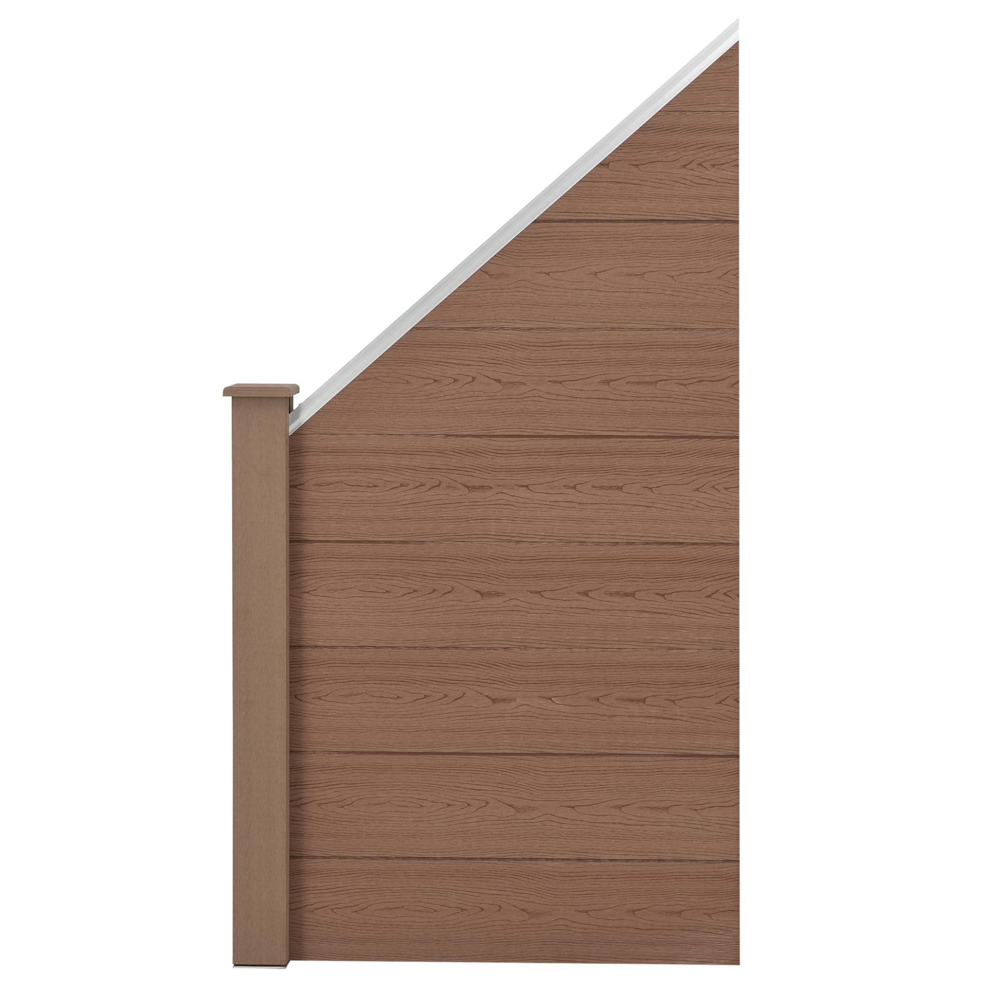NEU.HOLZ Valla de jardín Segovia 180 x 96 cm WPC Panel de Valla Elemento de Pantalla de privacidad Marrón