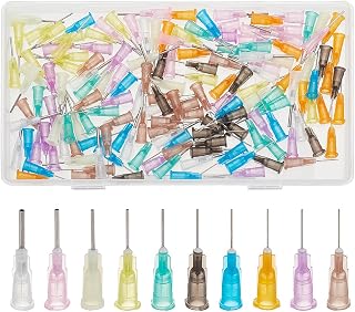 BENECREAT 160PCS 0.5 Inch 10 Different Gauge Blunt Tip Glue Bottle Needles Dispensing Needle with Lure Lock for Refilling E-Liquid Inks