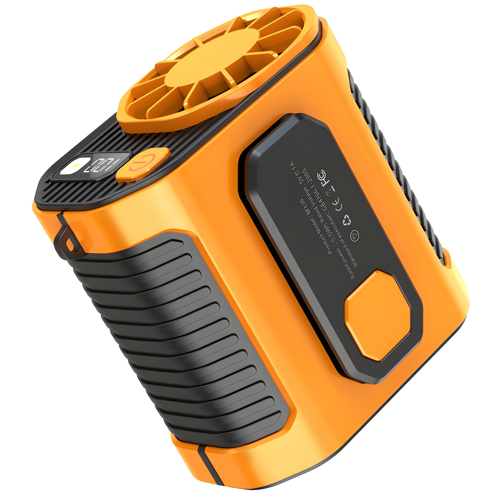 Ventilador recargable de 10 velocidades con flujo de aire ajustable y batería de alta capacidad