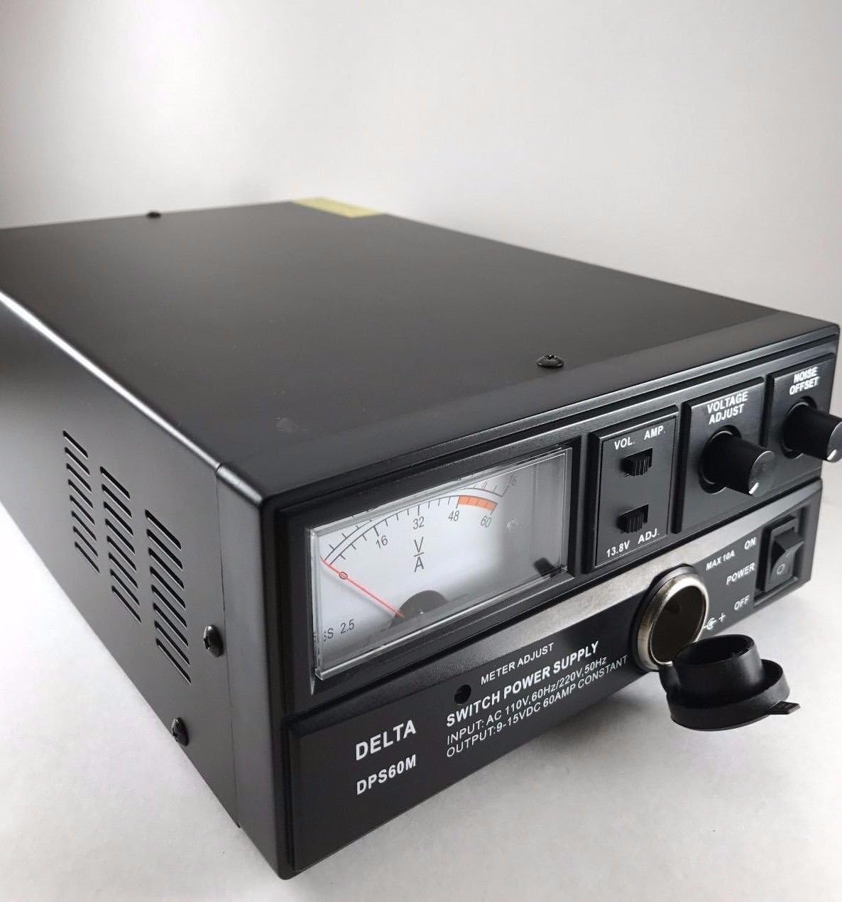 DELTA DPS60M 60 Amp AC/DC Switching Power Supply w/Volt AMPerage Meter Compatible for Ham CB