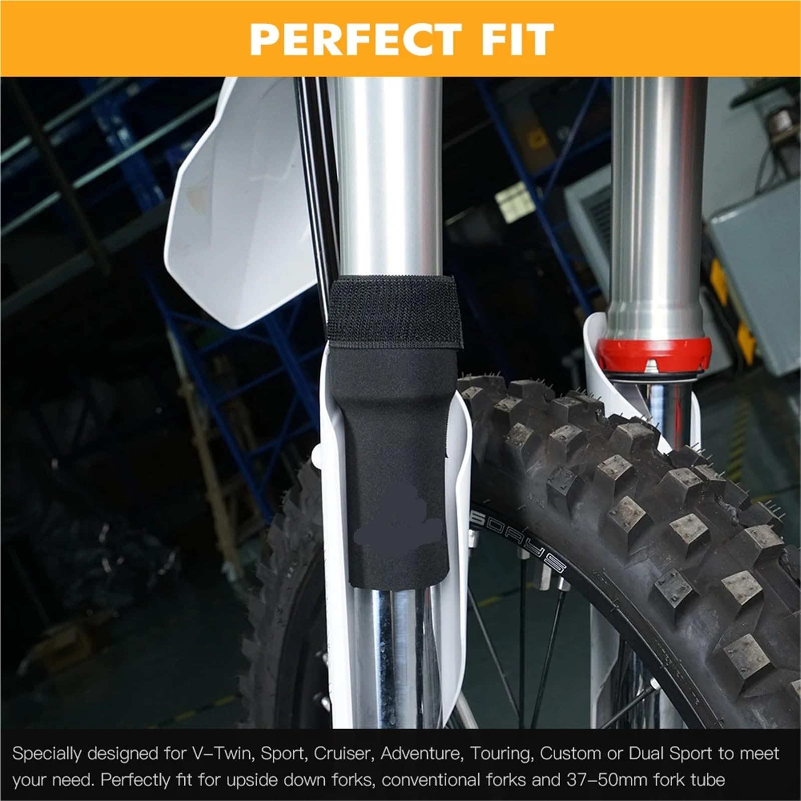 getry widelca Pasuje do Husq&varna TE 300 250 FE 350 450 501 2014-2024 przedni widelec skarpeta uszczelka Protector skrobak błota(Kit orange)