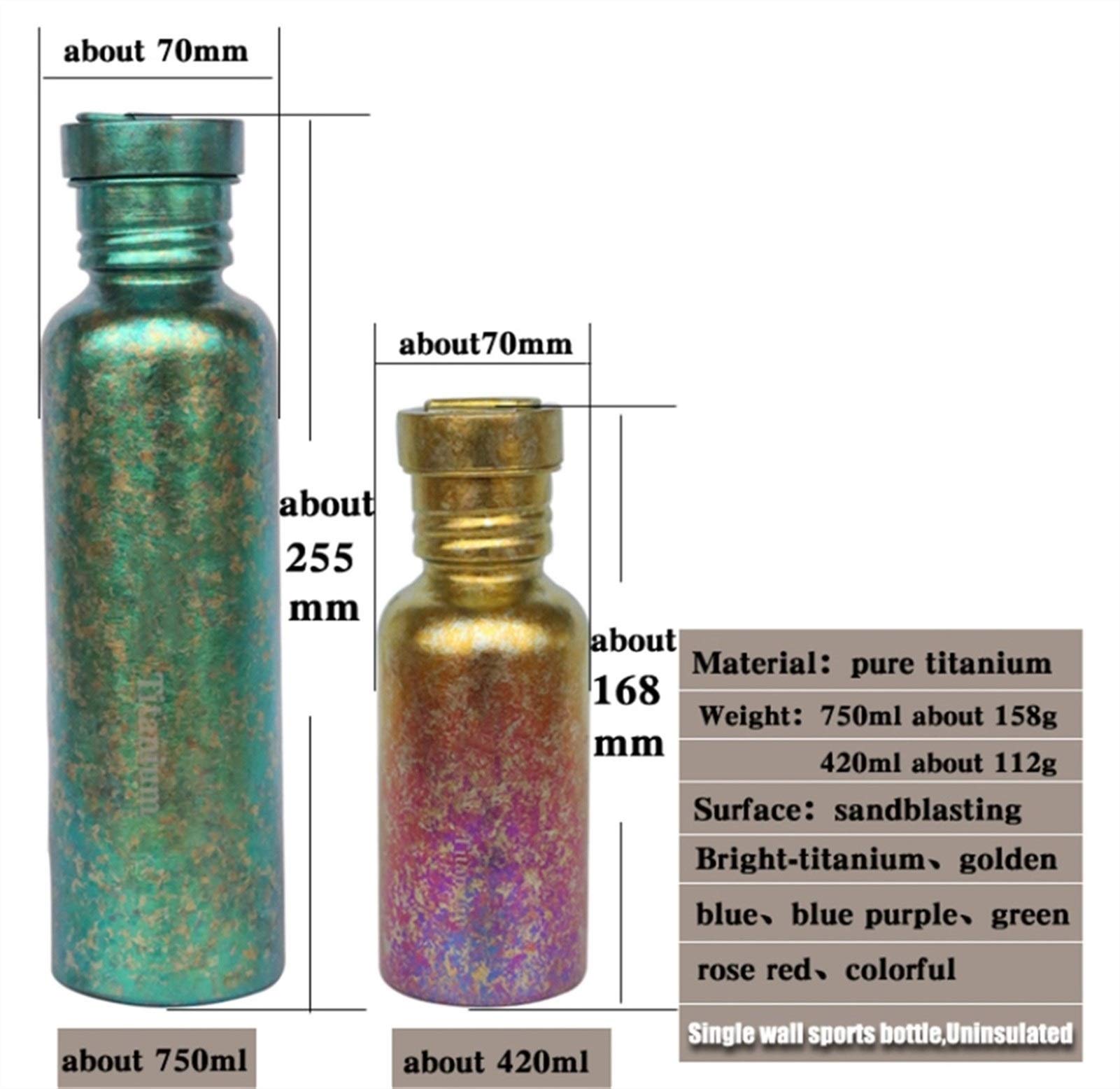 Bouteille d'eau en titane pur, bouteille d'eau de sport en titane d'équitation, alliage d'extérieur, bouteille d'eau d'extérieur pour vélo, tasse d'eau