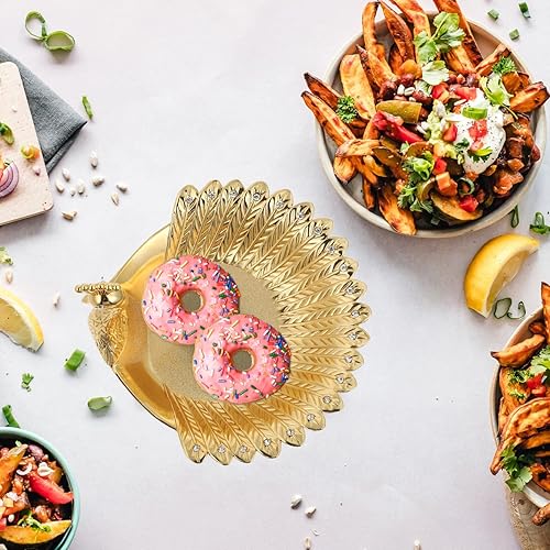 Miniatura 5 de Bandeja para servir frutas, plato de metal, plato de caramelo, cuenco de almacenamiento de galletas para boda, hogar, bufé, hotel, bar, decoración