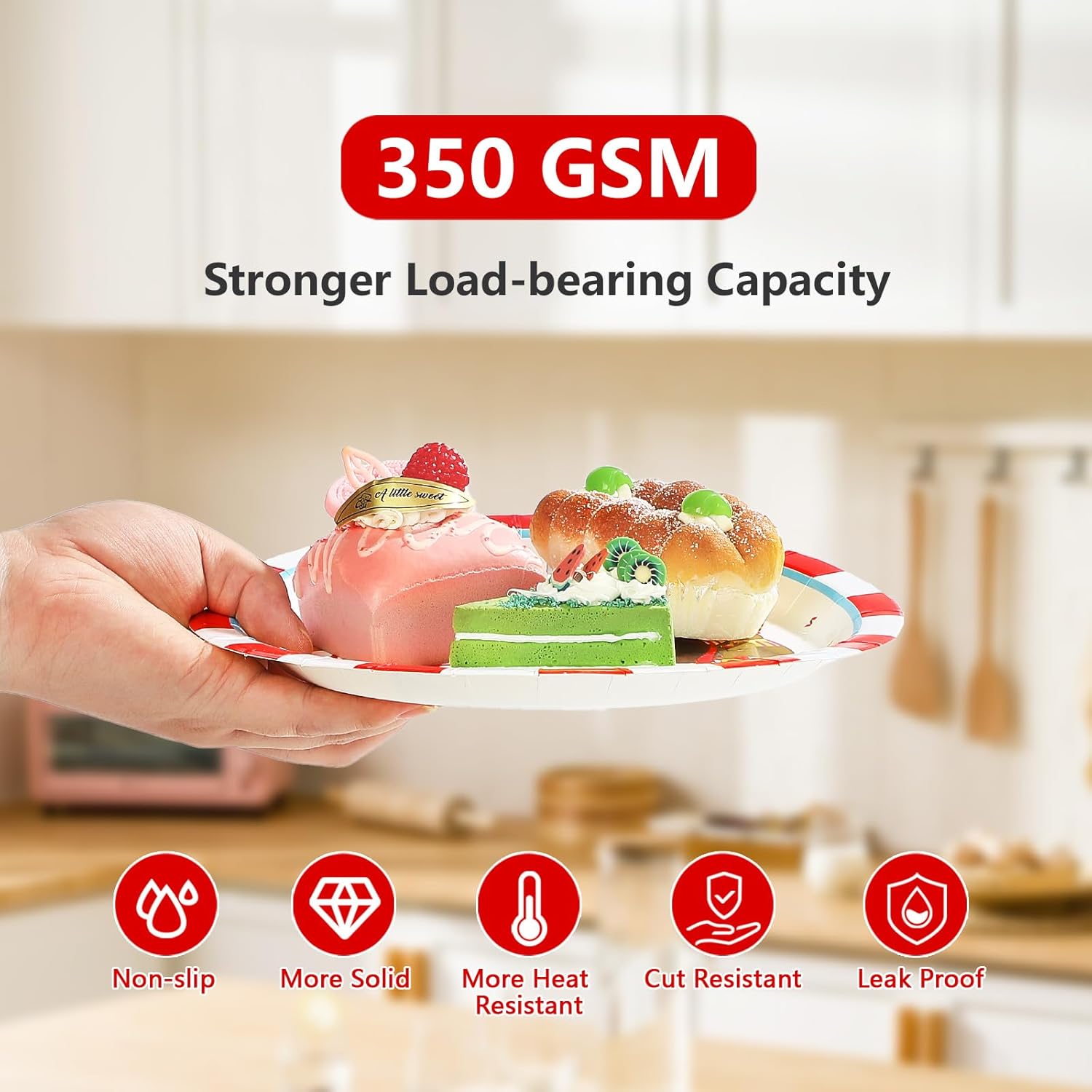 96Pcs Carnival 4th Birthday Party Decorations Christmas Carnival Circus Fourth Birthday Plates and Napkins Tableware Sets Circus Theme Decoration for Kids Baby Shower Four Years Old Supplies Serves 24 - Image 4