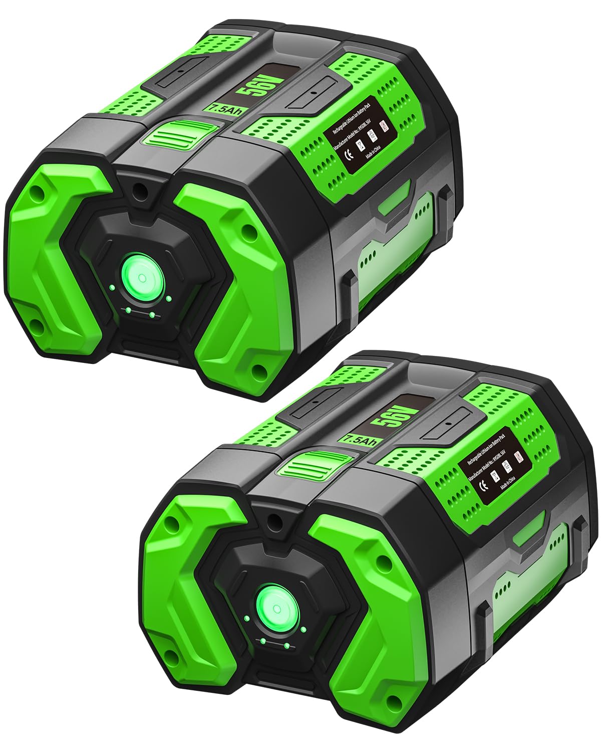 7.5Ah Replacement for EGO Battery 56V BA2800T BA4200T BA5600T 2Pack