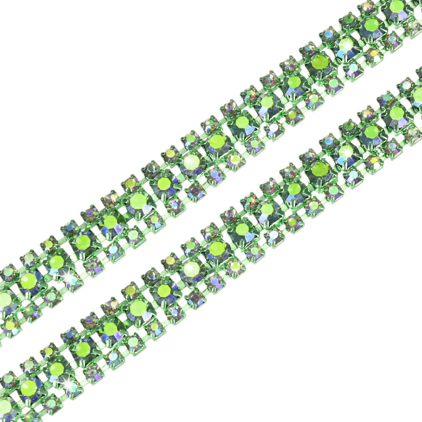 Bandes de diamant scintillantes vert clair AB pour customisation de vêtements