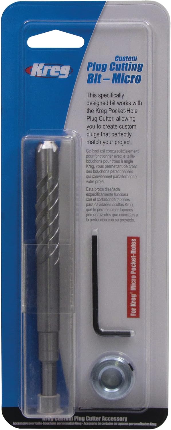 Kreg Plug Cutting Bit-Micro - Custom Wood Plug Cutter - Pocket Hole Making Tool - Precision Hardwood Bit - KPC1040