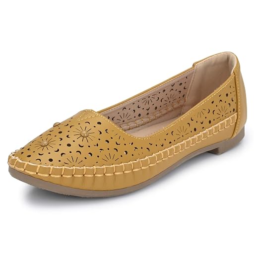 Flavia Mustard Women's Ballet Flats