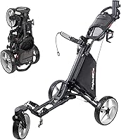 Vista 8 de Caddytek CaddyLite ONE-Swivel V8 - Carrito de golf plegable de 3 ruedas con un clic, ligero, con una rueda delantera giratoria de 360°, mango