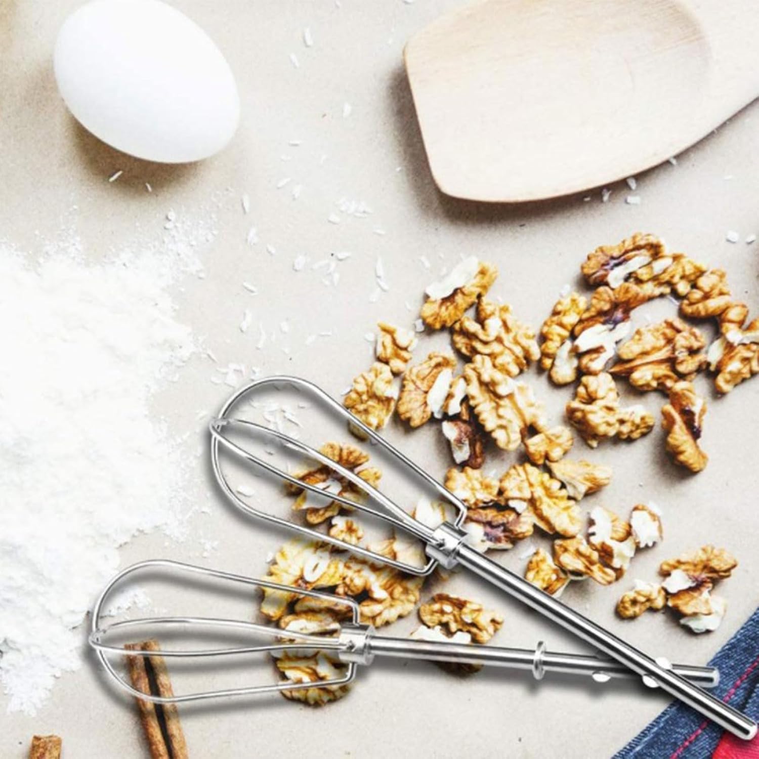 2 PCS Eggs Beater Head Milk Frother Head Handheld Eggs Part Stainless Steel Baking Accessories for Beater Heads