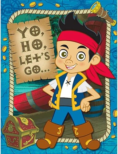 Invitaciones de Disney "Jake y los piratas de Nunca Jamás", recuerdo de fiesta