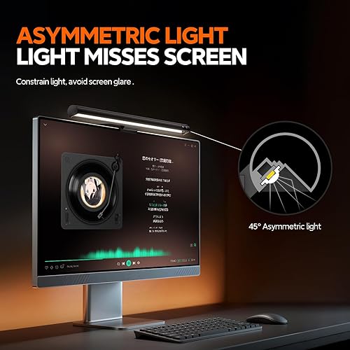 Miniatura 3 de LYMAX Barra de luz para monitor, lámpara de computadora USB para cuidado de los ojos, barra de luz de pantalla regulable, apta para todos los M2P