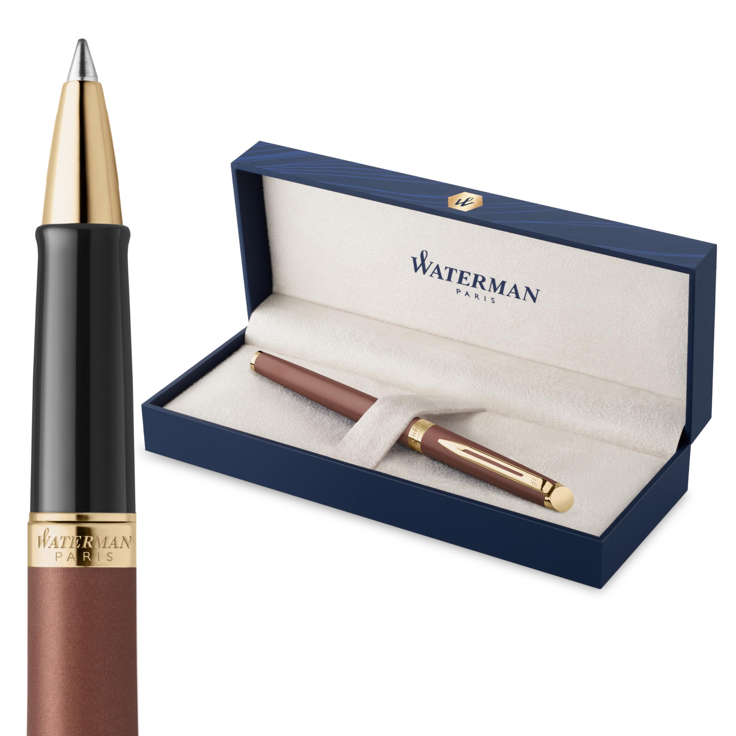 WatermanHémisphère Rollerball Pen | Copper Red (The Understated Edit Collection) | Fine Point with Black Ink | Gift Box