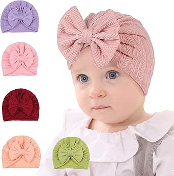 Unittype 12 Pcs Polyester Stretchy Turban Hats Slouchy Beanies Hats Soft Cancer Chemo Head Wraps
