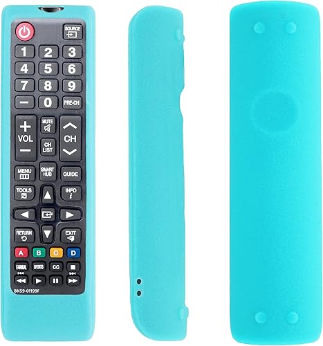 Miniatura 3 de Paquete de 2 fundas brillantes para Samsung Smart TV BN59-01199F BN59-01301A BN59-01315A Funda de silicona con correa para Samsung TV, funda de