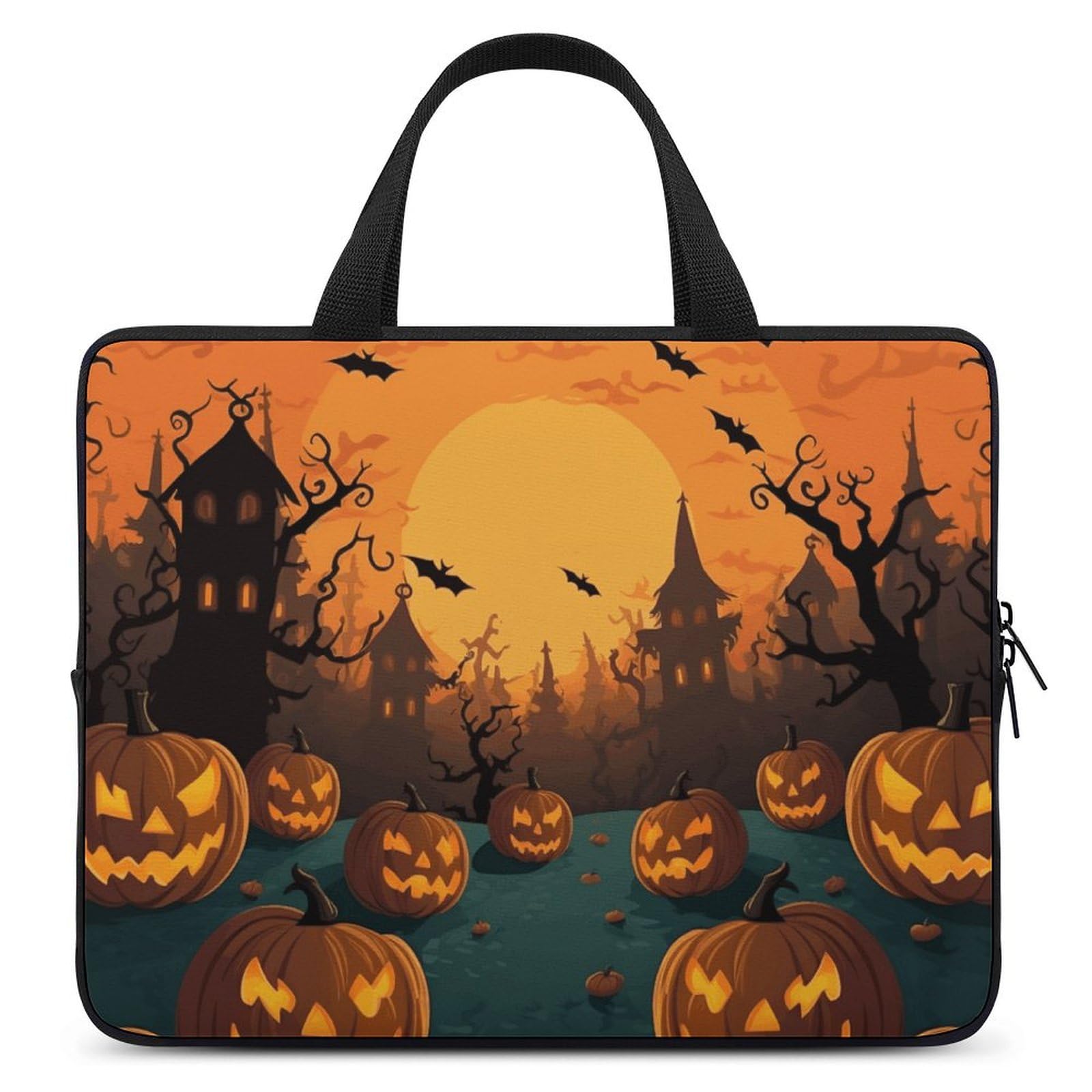 Housse PC portable Halloween orange imperméable et ultra résistante