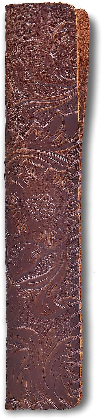 Rancco Genuine Leather Apple Pencil Case, Microsoft Surface Pen Protective Carrying Pouch, Printing Hand-Made Leather Pen Holder for Mont Blanc, Parker, Aurora, Waterman, Sheaffer, Lamy (Brown)