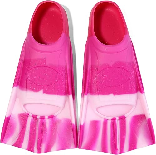 Miniatura 30 de Aletas de natación para niños, aletas cortas para niños y jóvenes, aletas de natación para entrenamiento de natación para niños, niñas, niños Azul /