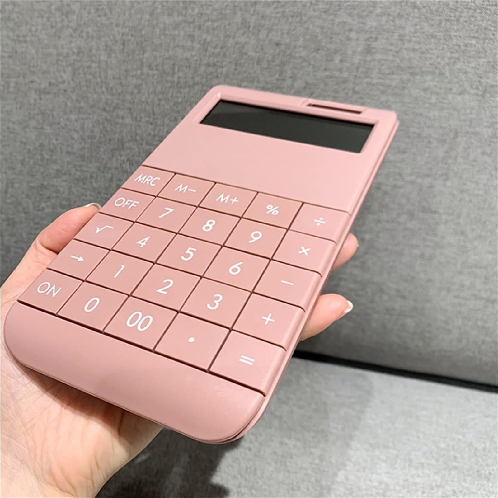 Calculatrice Calculatrices électroniques Écran LCD à 12 Chiffres Double Alimentation Fonction Standard Calculatrice Solaire numérique Bureau Office(Rosa)