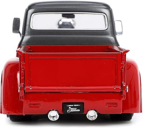 Miniatura 8 de Jada Toys Just Trucks 1:24 1956 Ford F-100 Pickup Truck rojo/gris oscuro con estante para neumáticos
