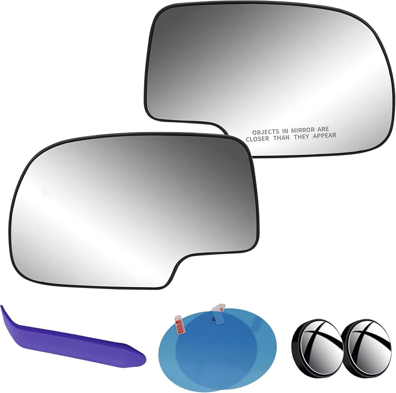 Par de vidros de retrovisor externo EAP com aquecimento para Chevy, GMC e Cadillac 1999–2007