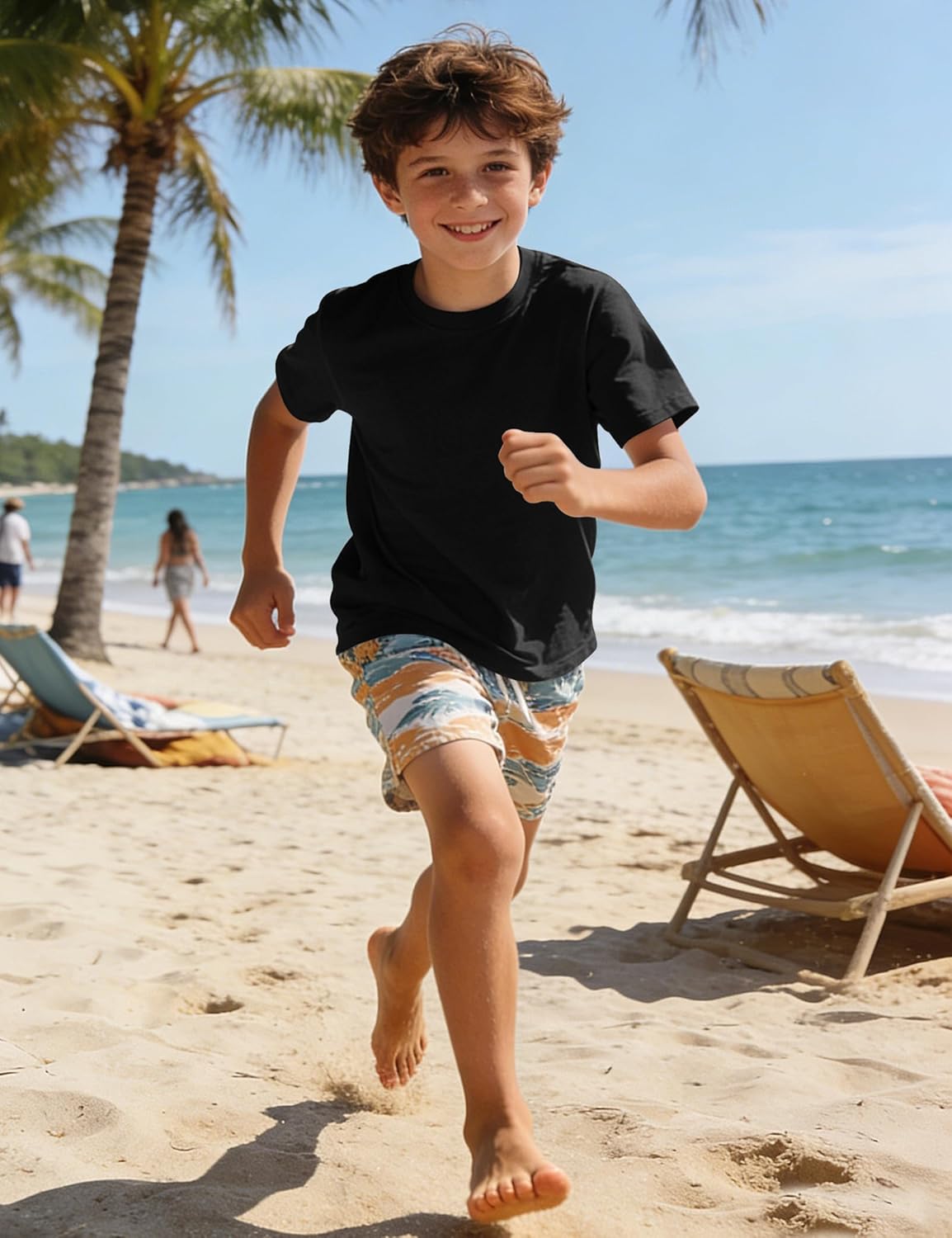 BOOPH 4 Pack Boys Shirts Kids Tshirts Toddler Short Sleeve T-Shirts Basic Crew Neck Tops Cotton Summer Uniform Clothes - Image 8