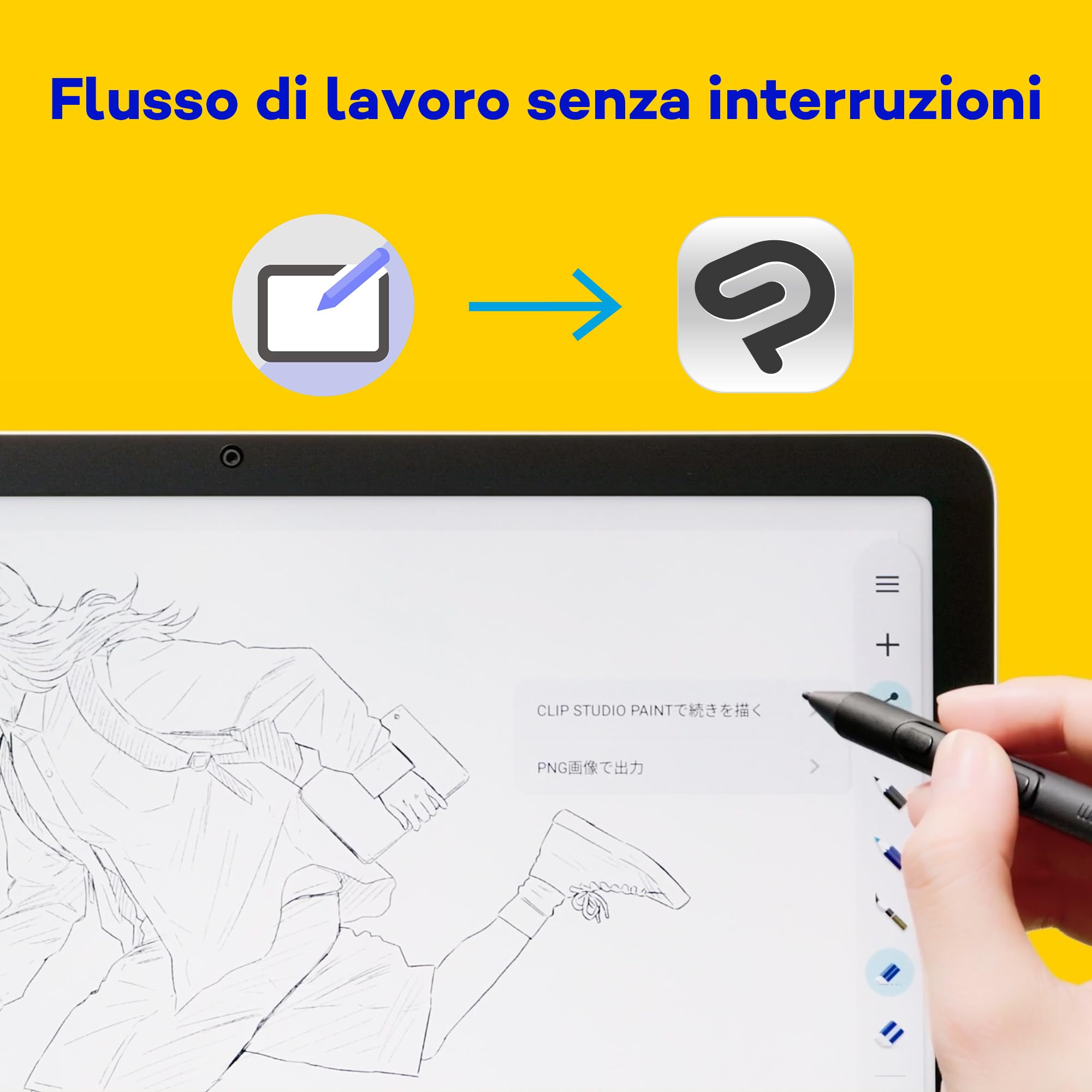 Wacom MovinkPad 11 Tavoletta Grafica, tablet Android 14 (11″) per giovani creativi, con Wacom Pro Pen 3, display nitido, vetro opaco, fotocamere fronte/retro e app creative preinstallate