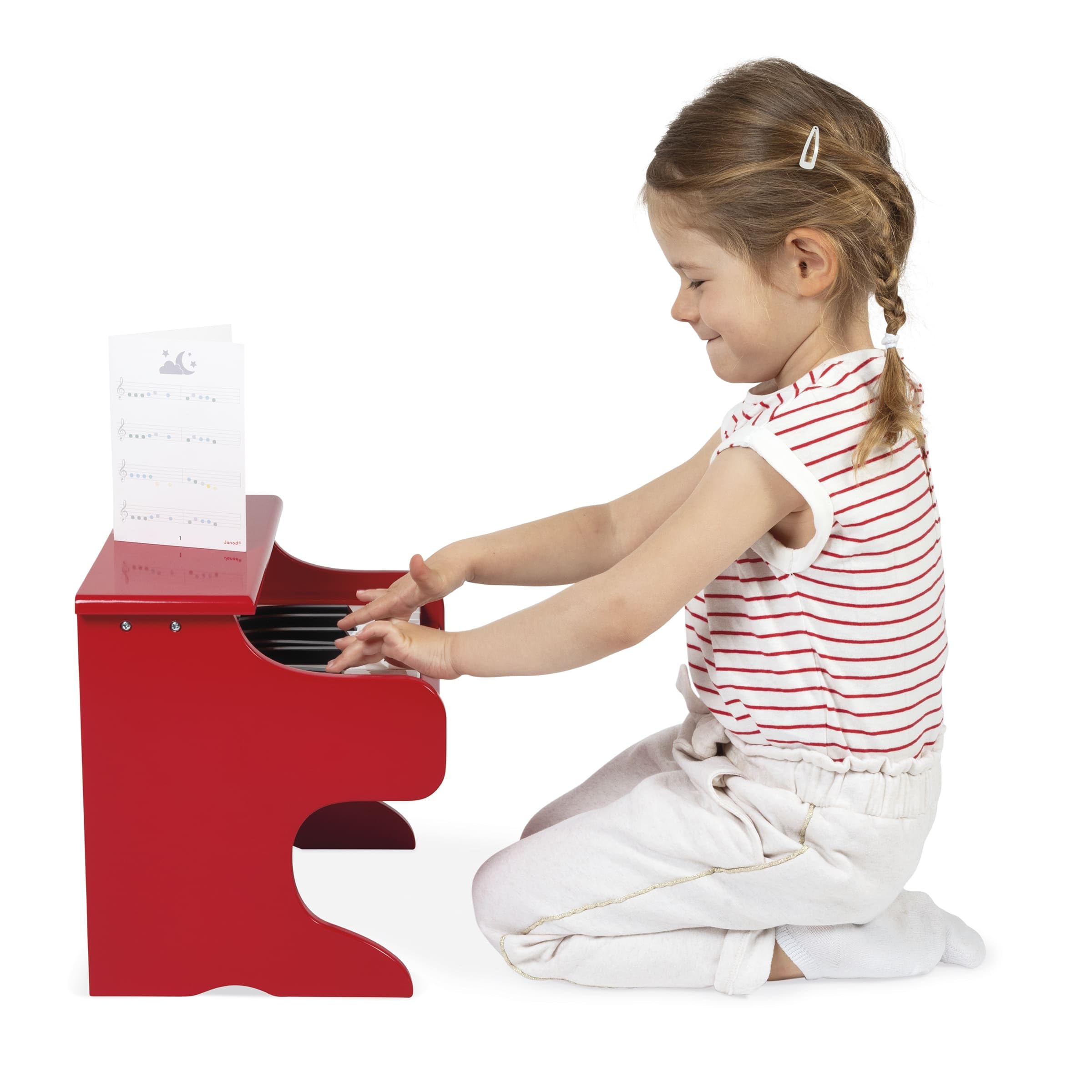 Janod - My First Confetti Wooden Electronic Piano - Pretend Play and Musical Awakening Toy - from 3 Years Old, J07618