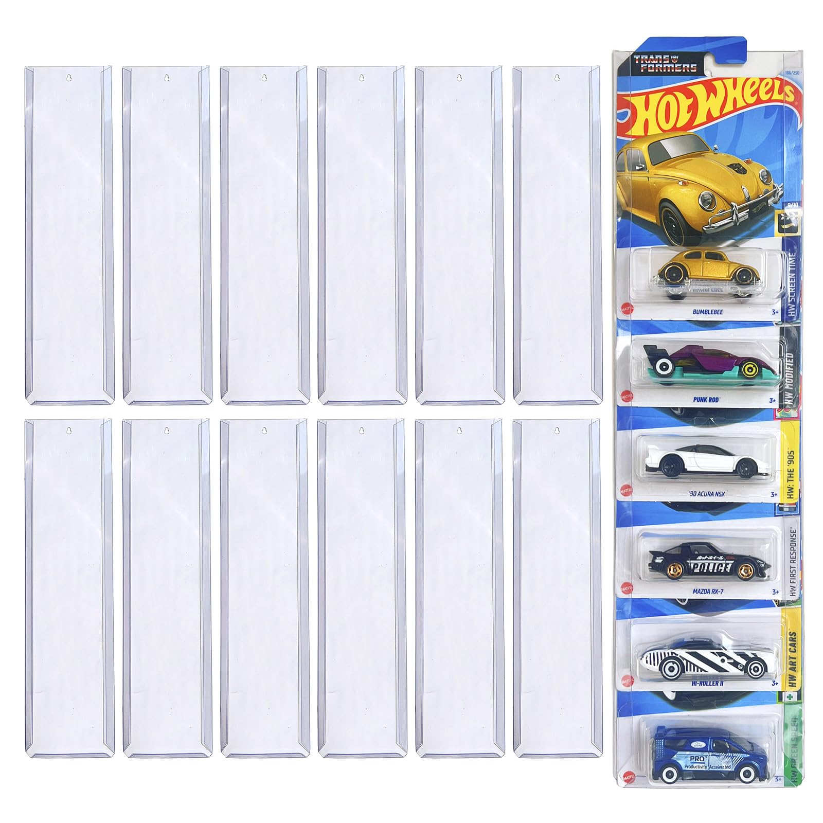 12 Pack Model Car Storage Display Case – Wall-Mounted Clear Organizer (4.4