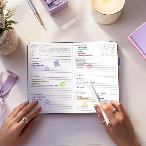 Miniatura 7 de Forvencer - Agenda semanal y mensual simplificada para 2024, agenda semanal y mensual simplificada, lindo cuaderno organizador diario, diario para