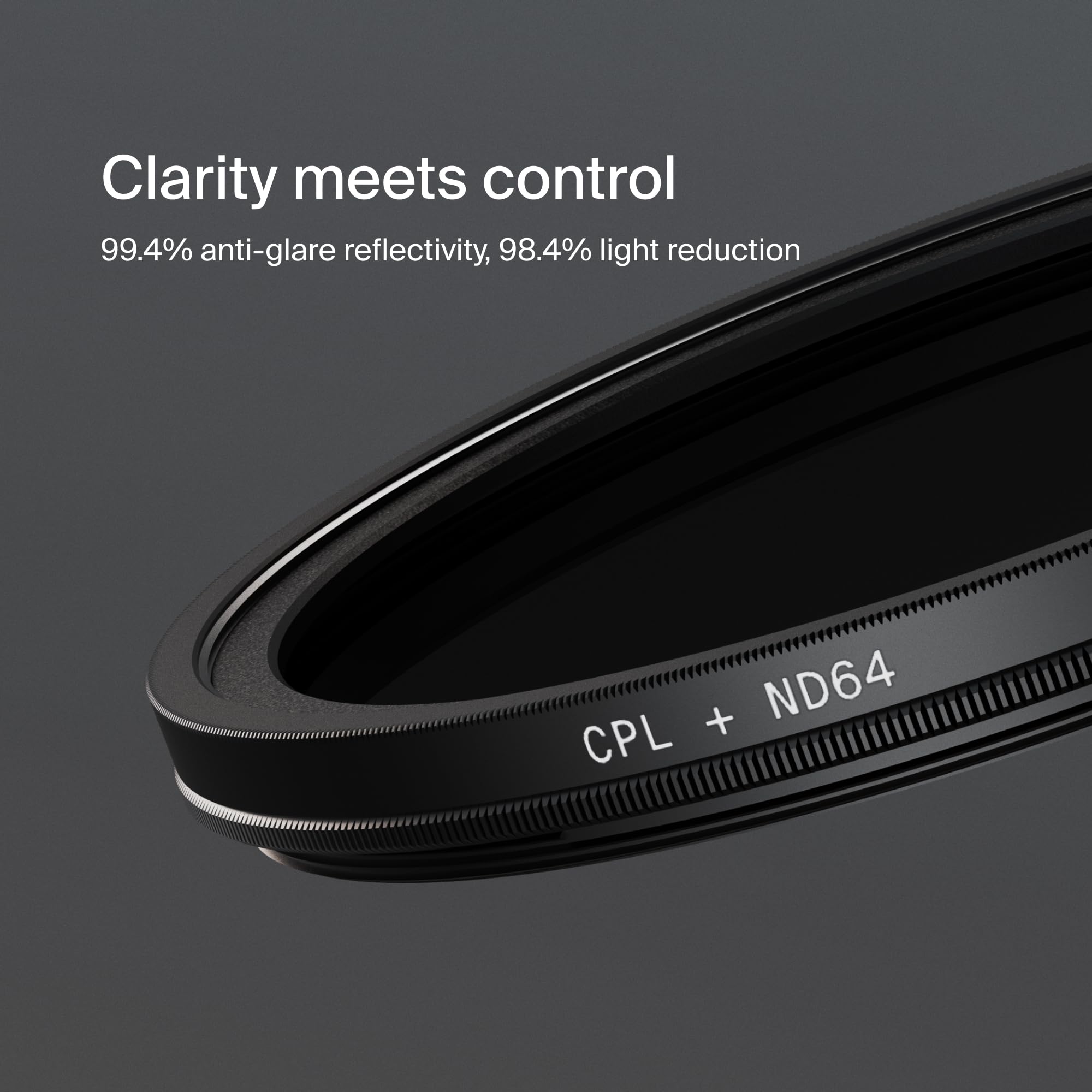 Urth 52 mm Filtro CPL + ND64 per Obiettivo (Plus) - Nano Rivestimento 20 Strati, Polarizzatore e Densità Neutra per Fotocamera