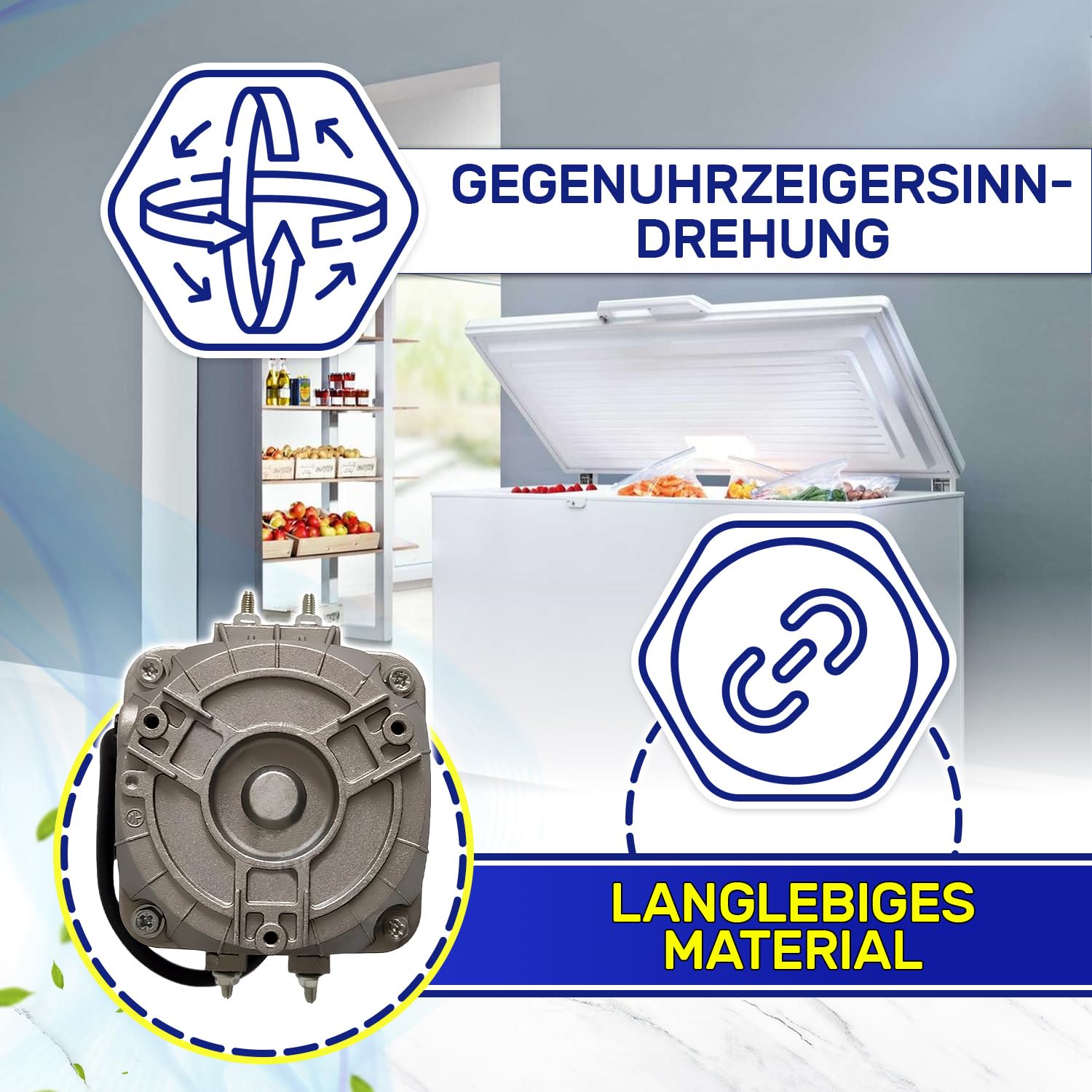 Universal Motorlüfter 25W 230V für Gefrierschrank und Kühlschränk - Garantie 10 Jahre - MONTERAL