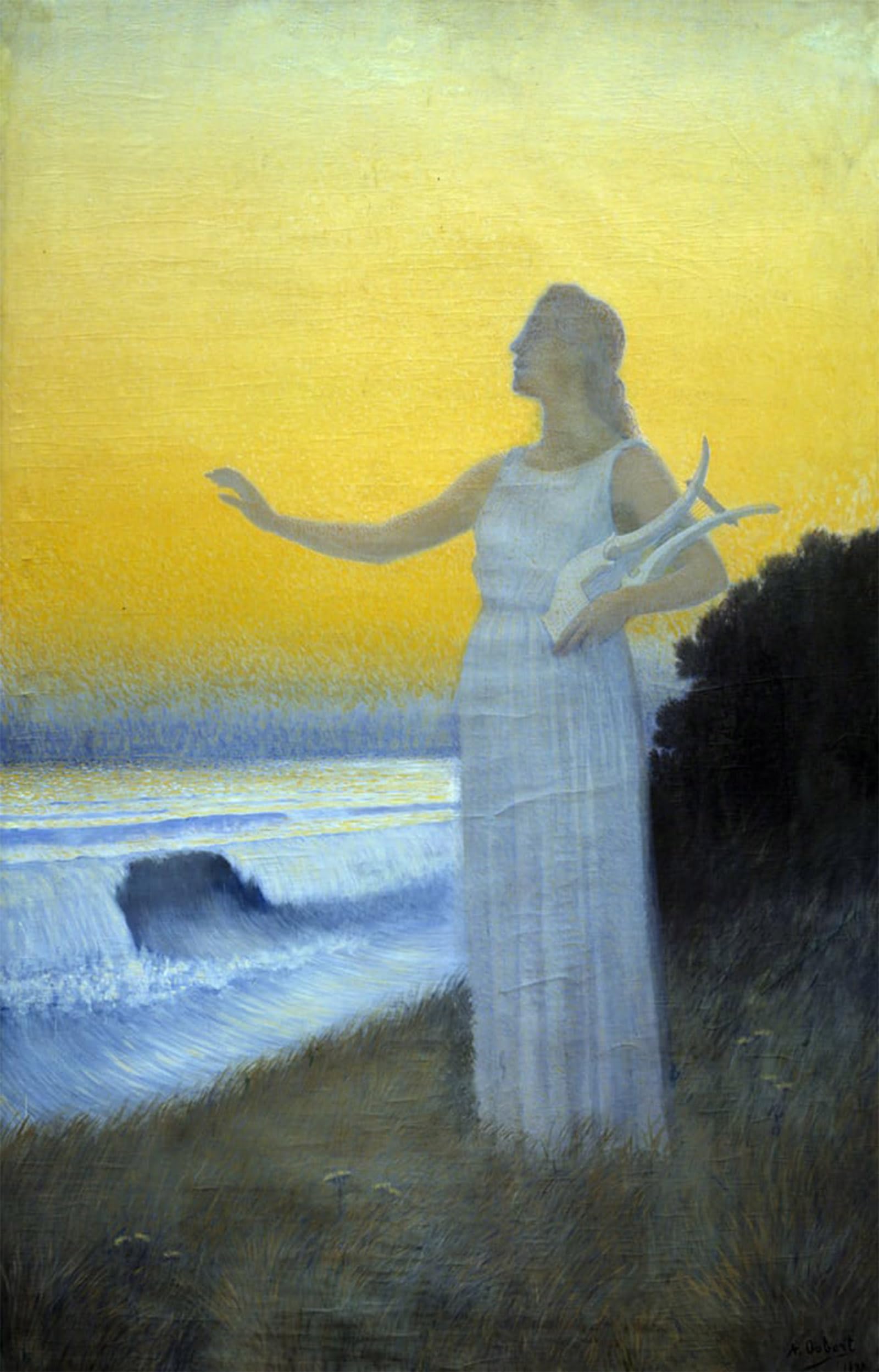 Pintura Murales Decor Premium Alphonse Osbert Lienzo Himno al mar 60x90cm 5