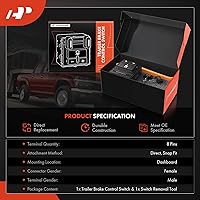 Vista 2 de Interruptor de control de freno de remolque A-Premium 84108373 - Compatible con 2014-2021 Chevy Colorado, Silverado, Tahoe, Suburban y GMC Sierra