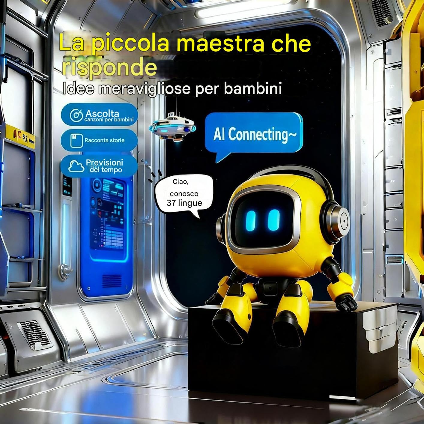 Generico Robot AI – Giocattolo Intelligente Per Apprendimento | Robot Smart Con AI | Robots Interattivi Emo Per Bambini, Ragazzi & Adulti, Educativo, Regalo Compleanno & Festività