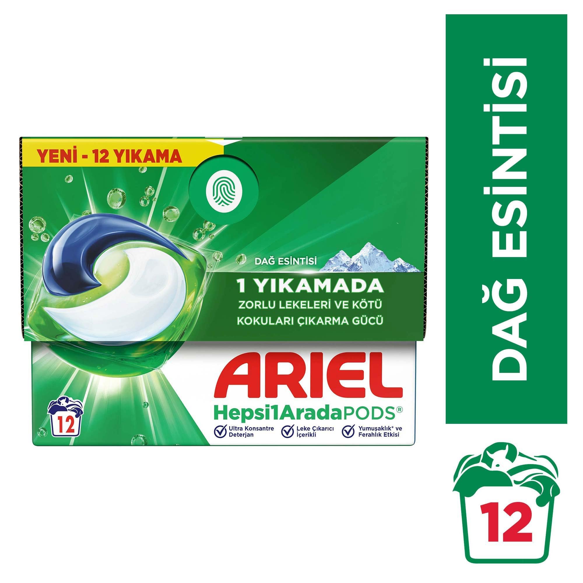 Ariel PODS Kapsül Çamaşır Deterjanı Baz 12'li 4lü paket