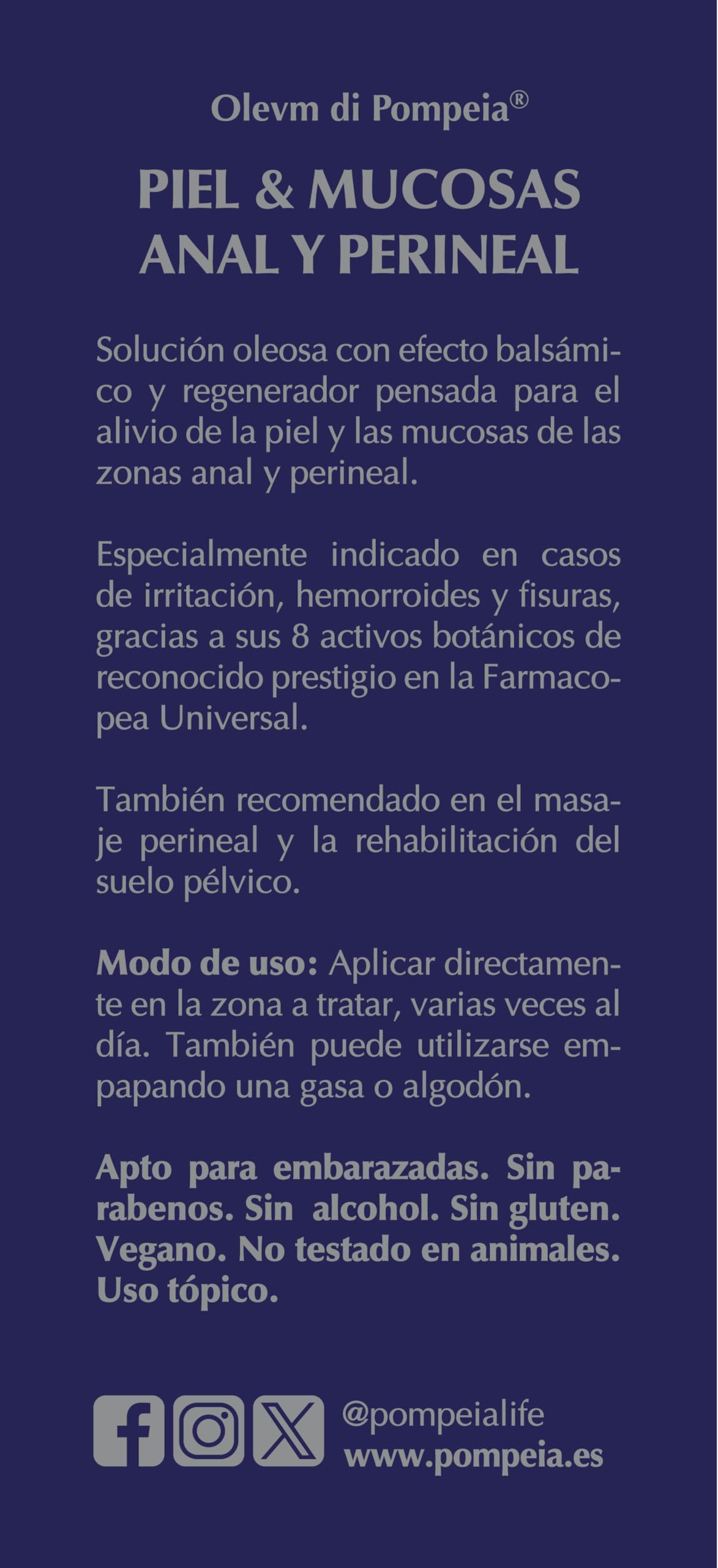 Olevm di Pompeia Piel y Mucosas Anal y Perineal 30ml