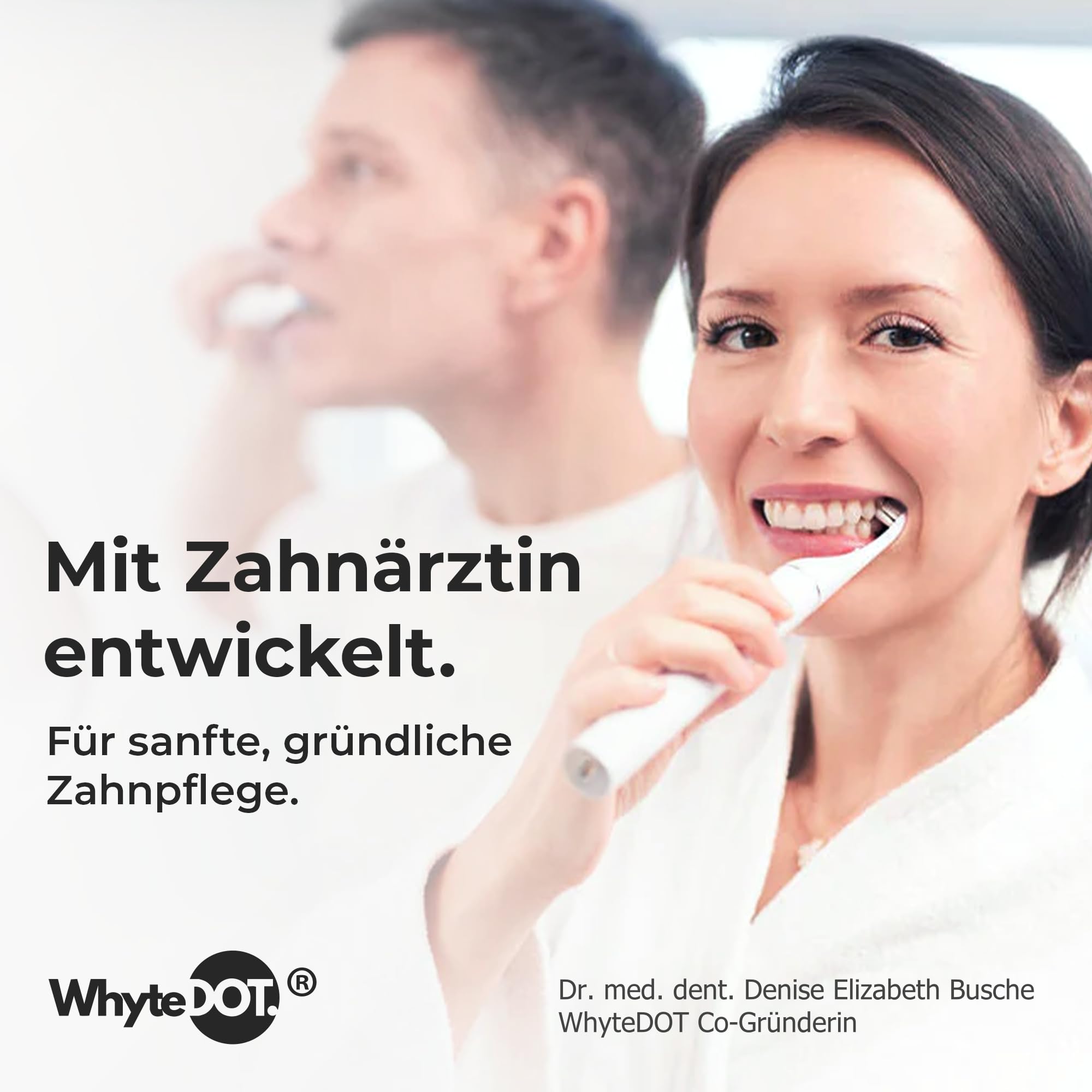 WhyteDOT® Schallzahnbürste Testsieger 2026* – leise Schallzahnbürste aus Aluminium statt Plastik, für empfindliche Zähne, UV-Reiseetui, bis zu 6 Wochen Akku